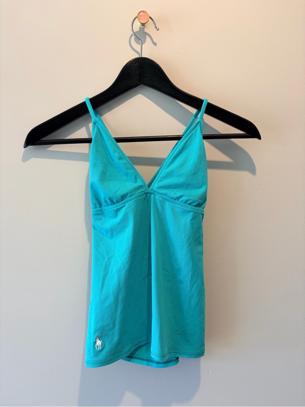 Ralph Lauren Turquoise Spaghetti Strap V-Neck Tankini